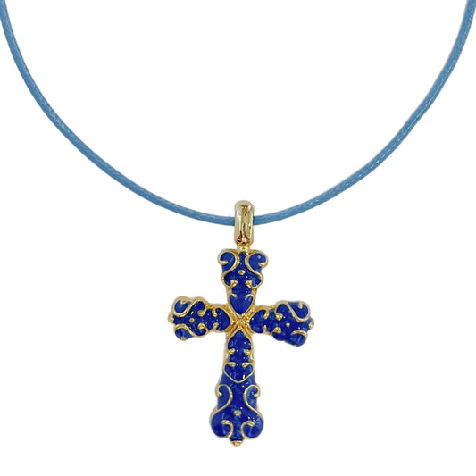 HOLY CRUSH NECKLACE - DENIM